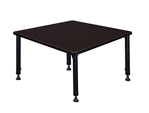 Regency Height Adjustable Square Classroom Table 36" Darkest Brown