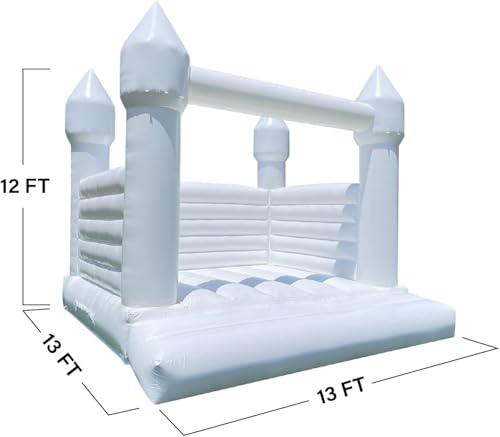 iLink-outer 13FT Large White Bounce House with Air Blower