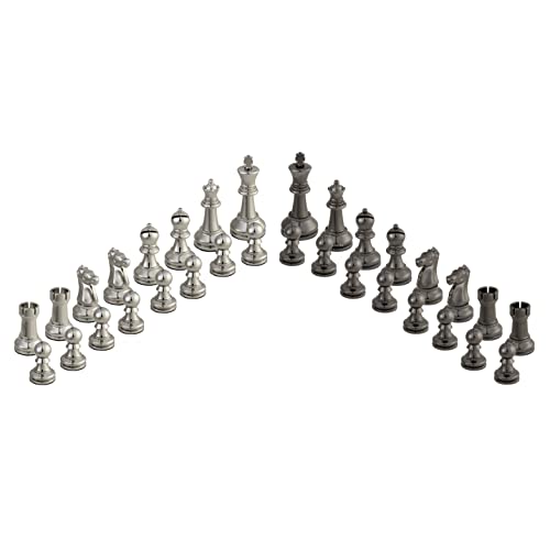 Bobby Fischer Ultimate Metal Staunton Chess Set Black