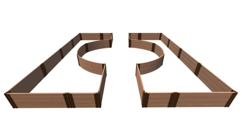 Frame It All Classic Sienna Walk-Through Center Circle Raised Garden Bed 14' x 16' x 16.5