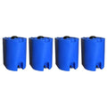 WaterPrepared 4 Pack 55 Gallon Stackable Rain Barrel Storage Blue
