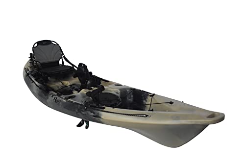 Riot Kayaks Mako 12 Angler Fishing Kayak with Impulse Pedal Drive Jungle Camo