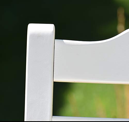World's Finest Rocker Outdoor Rocking Chair Set of 2 with Side Table - White