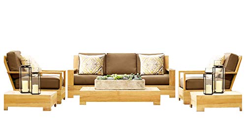 WholesaleTeak Outdoor Sunbrela Fabric Cushions for Level 6 Pcs Sofa Set Multi Color