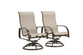 Winston Seagrove II Ultra High Back Patio Swivel Rocker Dining Chairs Set of 2 Sunbrella Pueblo Dune Fabric