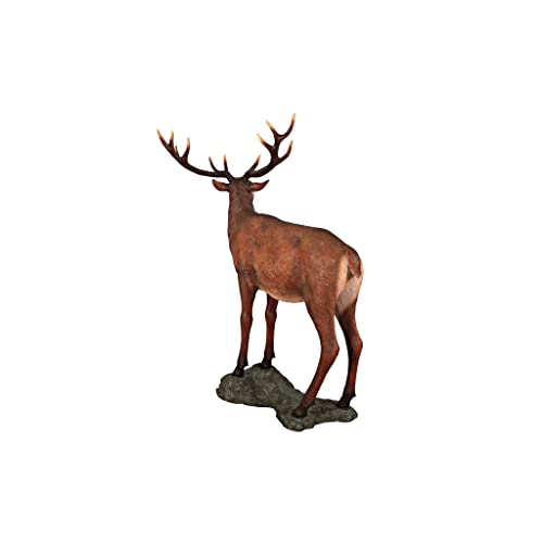 Design Toscano NE130058 Red Deer Buck Statue with Base Grande Full Color