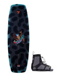 Hyperlite Murray Jr. Kids Wakeboard 120 W/Remix Bindings Black/Aqua 120cm