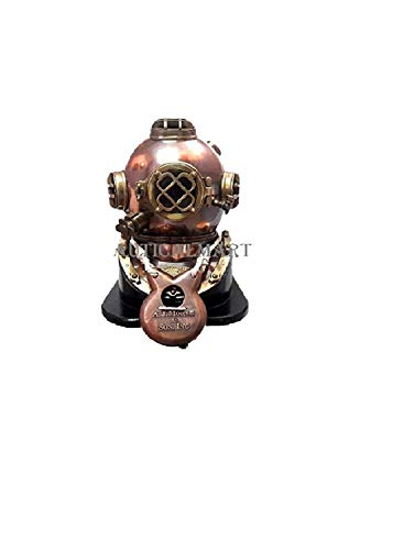 NauticalMart US Navy Antique Divers Diving Helmet Reproduction Brown