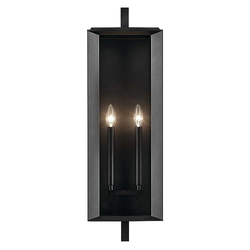 Kichler Kroft 2-Light Textured Black Outdoor Wall Light