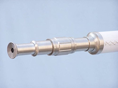 Handcrafted Nautical Decor Galileo Telescope 65" Brushed Nickel