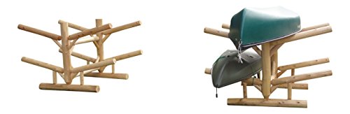 Log Kayak Rack 4 Place Unfinished