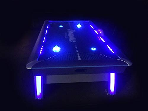 Atomic 90” Indiglo LED Light Up Arcade Air Powered Hockey Table Grey