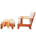 WholesaleTeak Caranas 2 Pc Lounge Chair Set with Cushions in Canvas Natural