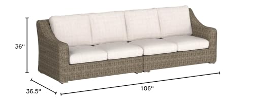 Signature Design by Ashley Beachcroft Outdoor Wicker Patio Loveseats Brown & Beige