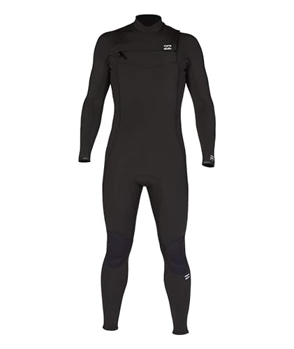 Billabong Mens 3/2mm Absolute Chest Zip Fullsuit GBS Wetsuit Black 23 Small