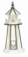 Furniture Barn USA 5' Standard White and Light Gray Hybrid Lighthouse Solar Light