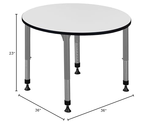Romig Kee 36" Adjustable Classroom Activity Table Grey/White