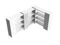 EverBlock 4 Level Double Corner Shelving Kit Light Blue