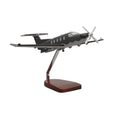 High Flying Models Pilatus PC-12 U-28A Military Mahogany Sculpture Multicolor