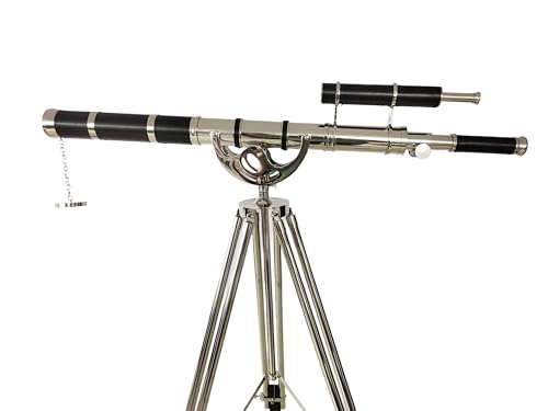 NAVIROCK Nautical Handcrafted Brass Telescope Chrome Finish
