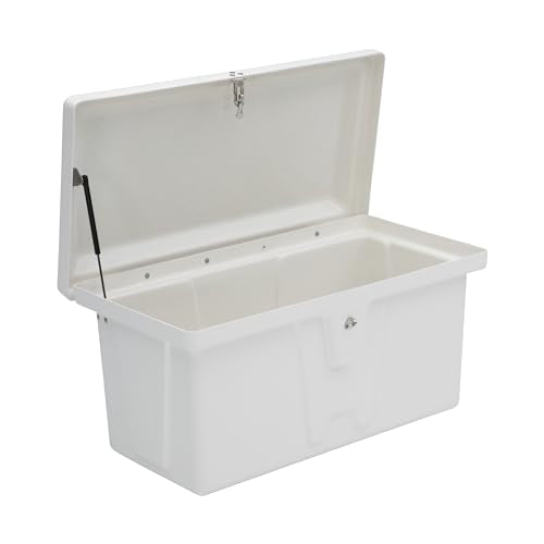 TaylorMade Stow 'N Go Low-Profile Fiberglass Dock Box White 20" H x 40" W x 19" D