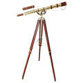 NAVIROCK Vintage Marine Brass Telescope Shiny Finish with Adjustable Tripod