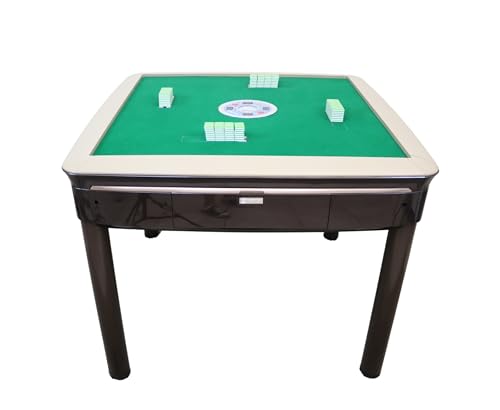 USA MJ TABLE .COM Automatic Rummy Table Coffee Color 4-Legs Dining Style 106 Tiles