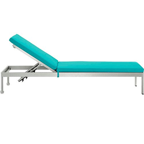 America Luxury - Outdoor Modern Contemporary Urban Patio Balcony Chaise Lounge Chair Set of 6 Blue