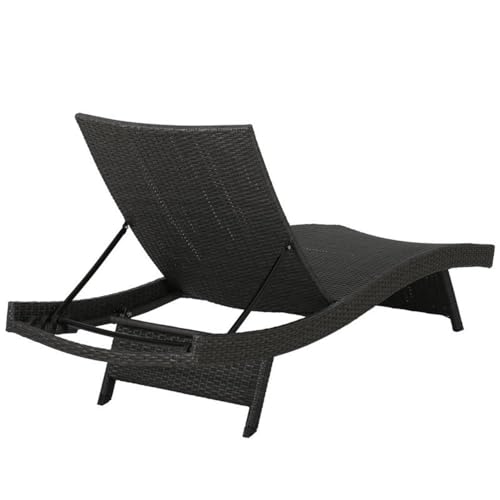 Afuera Living Modern Outdoor Grey Wicker Chaise Lounge Set of 4