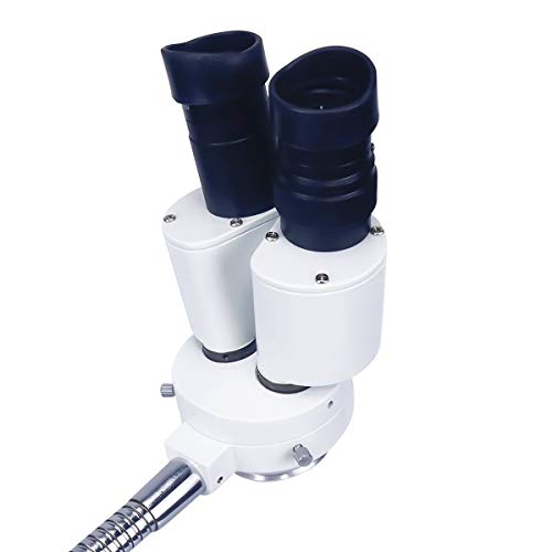 NSKI Dental Lab Binocular Microscope 10X Magnification 360° Revolve Grey