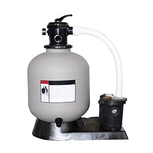 Swim Central Sand Filter Combo 2.0 HP for Above Ground Pools 22-Inch Black