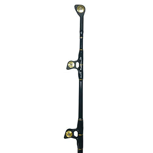EAT MY TACKLE 130W 2-Speed Reel on 160-200lb Bent Butt Tournament Rod Black