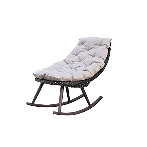 Abbyson Living Outdoor Wicker Patio Rocking Chair Set of 2 Brown
