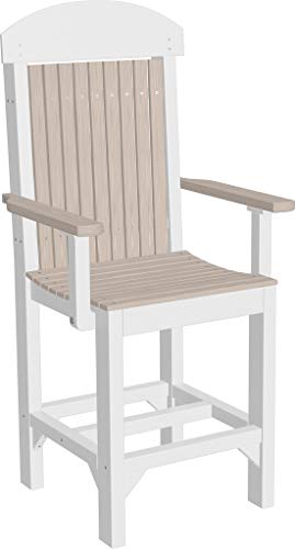 Furniture Barn USA Set of 4 Poly Lumber Captain Chairs Birch & White