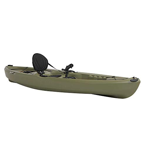 Lifetime Tamarack Angler 100 Fishing Kayak with Paddles Olive Green