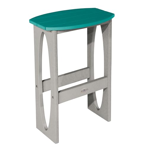 Bahia Verde Shoreline 3-Piece Bar Height Balcony Set Cove Gray with Seaglass Blue