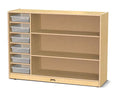 Jonti-Craft Adjustable Combo Mobile Shelf with Clear Bins