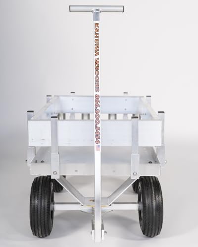 Alumacart Kahuna JR Aluminum Fishing Wagon with Rod Holder Silver