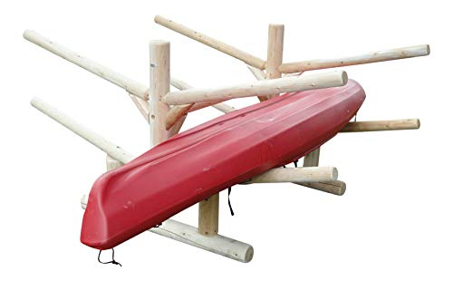 Log Kayak Rack Low 2 Canoe + 2 Kayak Rack Canyon Brown