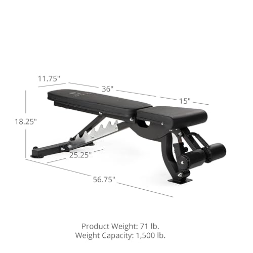 Titan Fitness Adjustable FID Bench Black