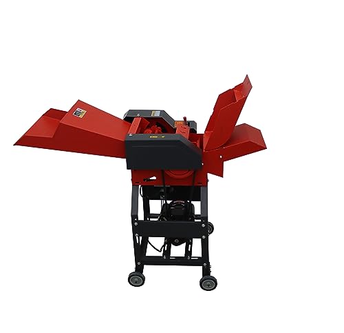 INTSUPERMAI 4-Blade Hay Cutter Pulverizer Grass Crusher Red and Black