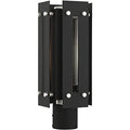 Livex 1 Light Black Outdoor Post Top Lantern Nickel