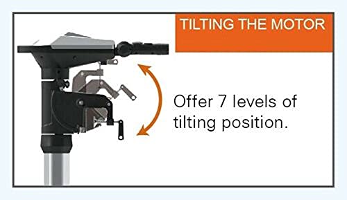 PARKHO HASWING Electric Trolling Motor 24V 5 HP 24 Inch Shaft Transom Mount