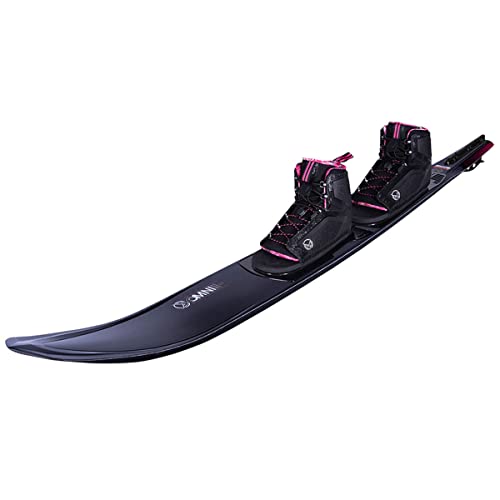 HO Carbon Omni Womens Slalom Waterski 67 W/Double Stance Bindings (5.5-9.5) Carbon/Pink