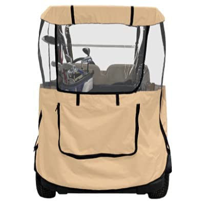DOORWORKS GOLF CART ENCLOSURES Premium Yamaha Drive & Drive 2 Golf Cart Cover - Tan Marine Grade Vinyl