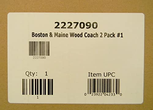 Generic Lionel Boston & Maine Railroad Wood Coach 2 Pack #1 O Gauge Natural Color