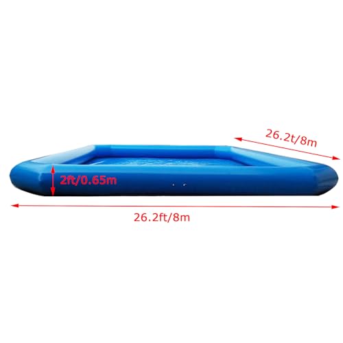 TECHTONGDA Inflatable Pool with 110V Blower, Large 26.2ft for Backyard Blue