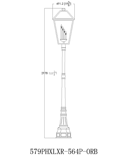 Z-Lite Talbot 4-Light Outdoor Post Fixture Oil Rubbed Bronze