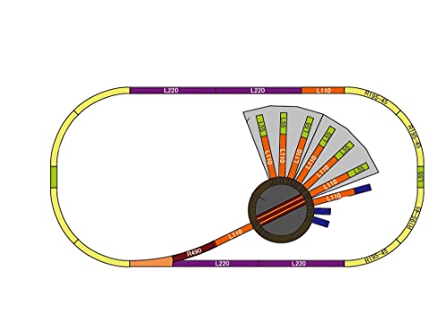 Rokuhan Layout Plan U Complete Track Set 37.6" x 18.1