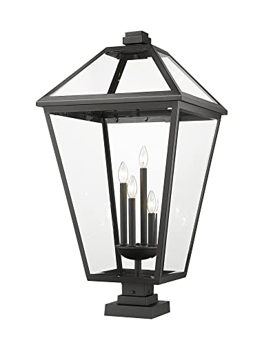 Z-Lite Talbot Outdoor Post Light, 4-Light, 240 Watts, Black